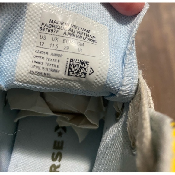 VGUC Converse Chuck Taylor All Star camp rainbow blue sneakers size 12 - Picture 8 of 8